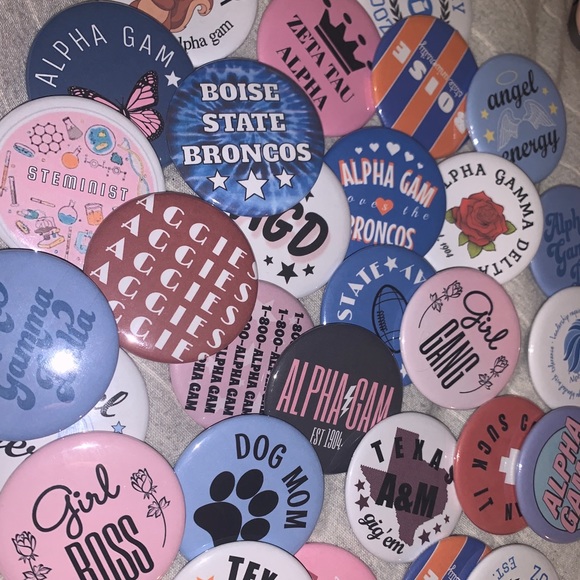 Accessories - college, sorority, event buttons